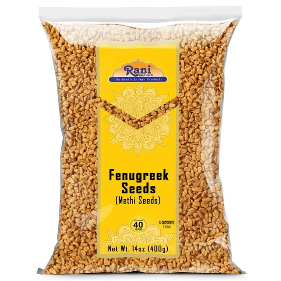 Rani Fenugreek (Methi) Seeds Whole 14oz (400g) Trigonella foenum graecum ~ All Natural | Vegan | Gluten Friendly | Non-GMO | Kosher | Indian Origin, used in cooking & Ayurvedic spice