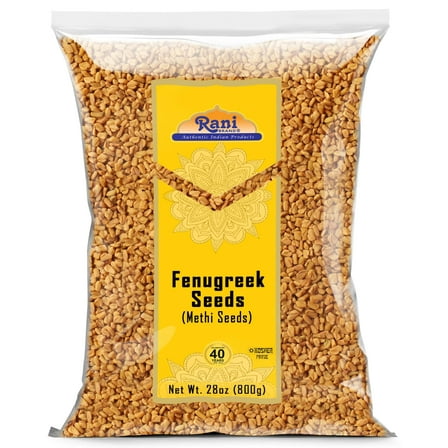 Rani Fenugreek (Methi) Seeds Whole 28oz (800g) Trigonella foenum graecum~ All Natural | Vegan | Gluten Friendly | Non-GMO | Kosher | Indian Origin, used in cooking & Ayurvedic spice