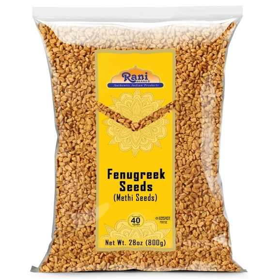 Rani Fenugreek (Methi) Seeds Whole 28oz (800g) Trigonella foenum graecum~ All Natural | Vegan | Gluten Friendly | Non-GMO | Kosher | Indian Origin, used in cooking & Ayurvedic spice
