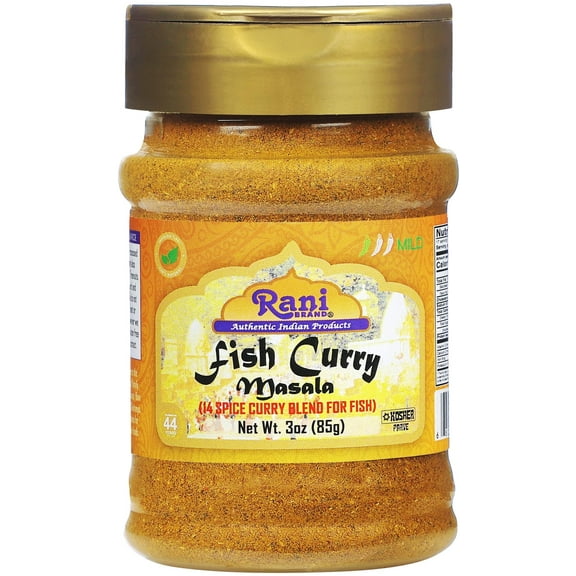 Rani Fish Curry Masala (14-Spice Curry Blend for Fish) 3oz (85g) PET Jar, Shaker Top ~ All Natural | Vegan | Kosher | Gluten Friendly | NON-GMO | Indian Origin