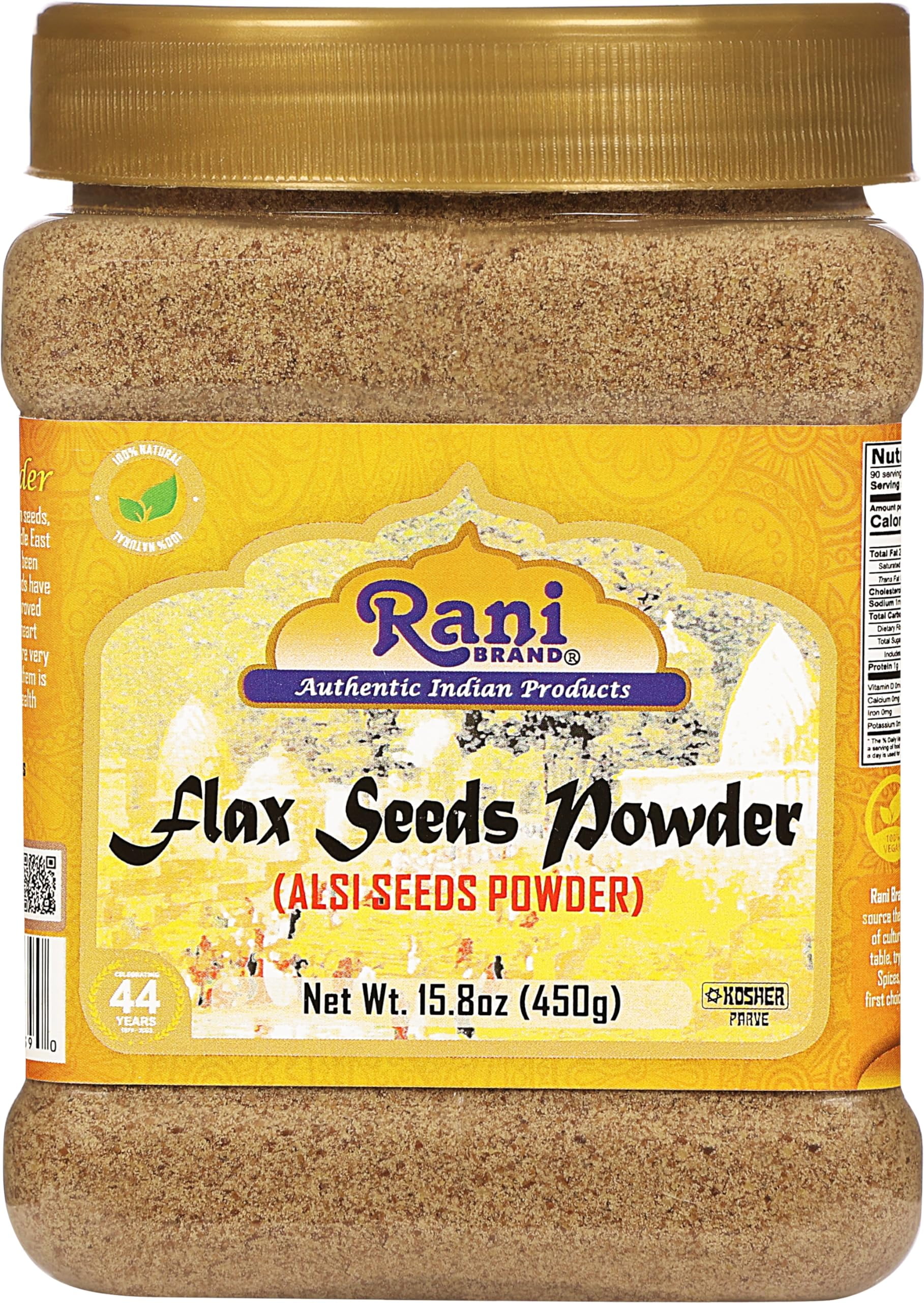 Rani Flax Seeds Powder (Alsi, Linum usitatissimum) 15.8oz (450g) PET