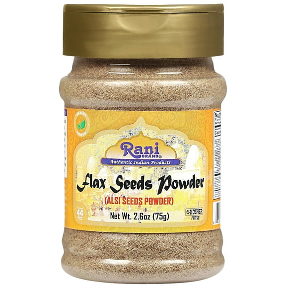 Rani Flax Seeds Powder (Alsi, Linum usitatissimum) 2.6oz (75g) PET Jar ~ All Natural | Gluten Friendly | Non-GMO | Vegan | Kosher | Indian Origin