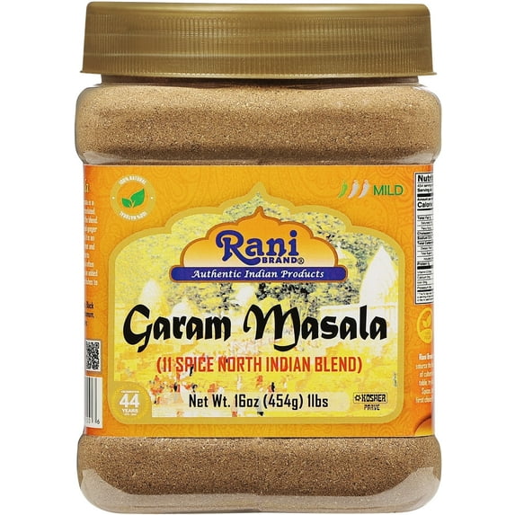 Rani Garam Masala Indian 11-Spice Blend 16oz (1lb) 454g PET Jar ~ All Natural, Salt-Free | Vegan | No Colors | Gluten Friendly | NON-GMO | Indian Origin