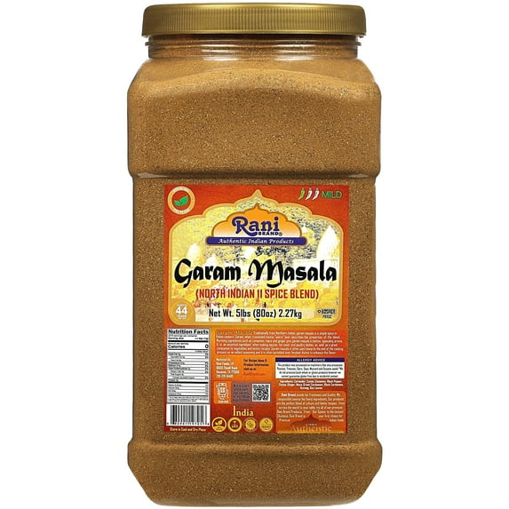 Rani Garam Masala Indian 11-Spice Blend 80oz (5lbs) 2.27kg Bulk PET Jar ~ All Natural, Salt-Free | Vegan | No Colors | Gluten Friendly | NON-GMO | Indian Origin