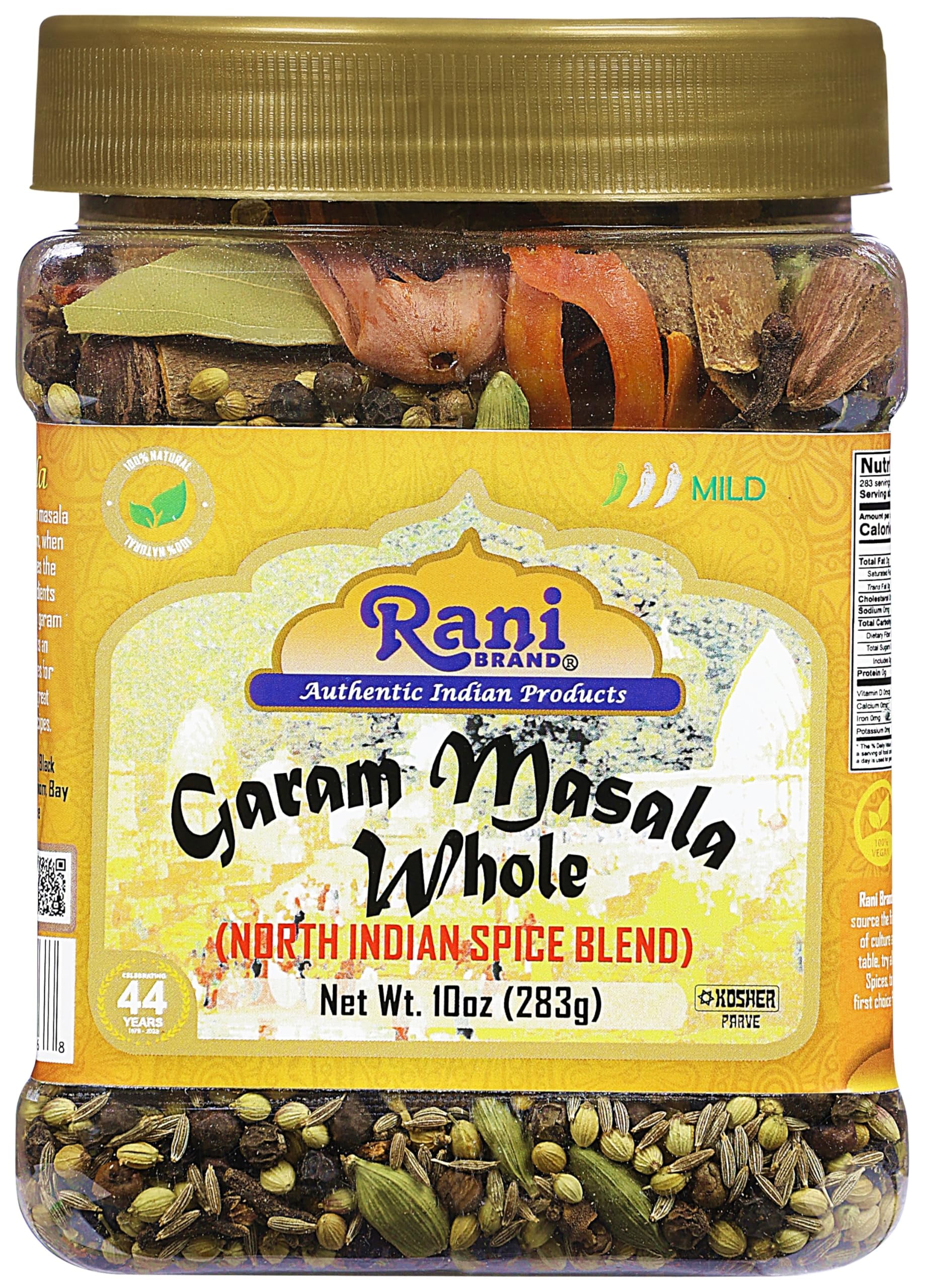 Rani Garam Masala Indian 11 Whole Spices Blend 10oz (283g) PET Jar All Natural, SaltFree