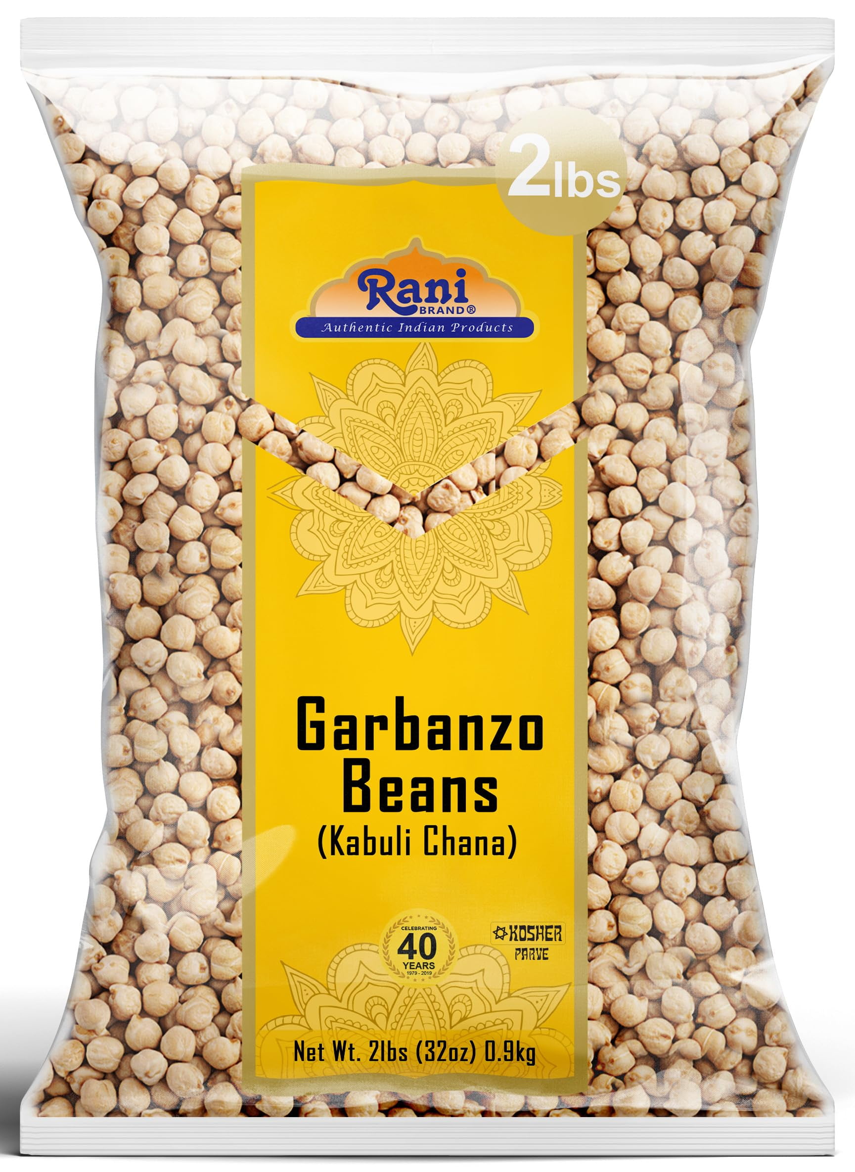 Rani Garbanzo Beans (Kabuli Chana) 32oz (2lbs) 907g All Natural