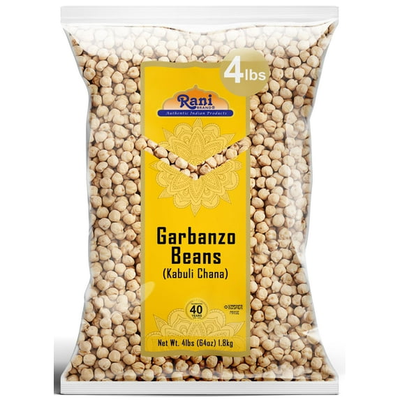 Rani Garbanzo Beans (Kabuli Chana) 64oz (4lbs) 1.81kg ~ All Natural | Vegan | Gluten Friendly | NON-GMO | Kosher | Indian Origin
