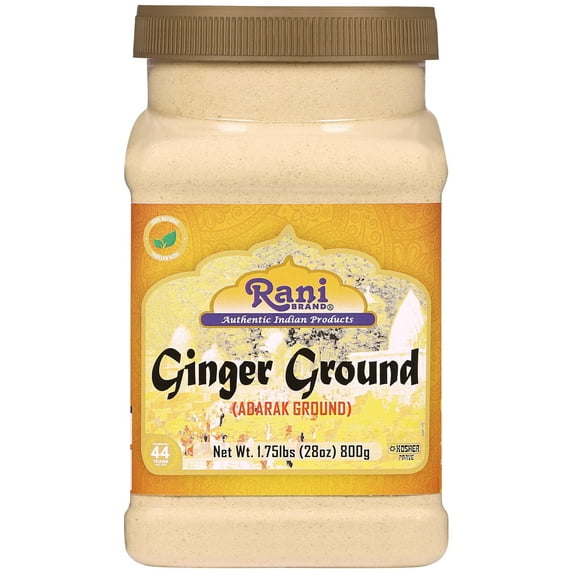 Rani Ginger (Adarak) Powder Ground, Spice 28oz (1.76lbs) 800g Bulk PET Jar ~ Natural | Vegan | Gluten Friendly | NON-GMO | Kosher | Indian Origin