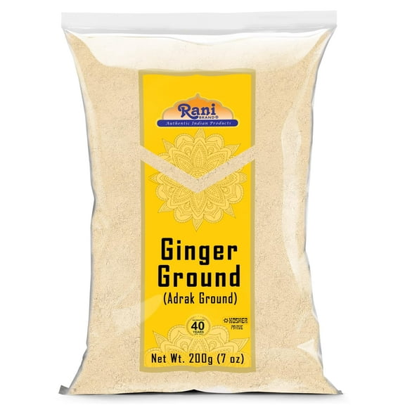 Rani Ginger (Adarak) Powder Ground, Spice 7oz (200g) ~ Natural | Vegan | Gluten Friendly | NON-GMO | Kosher | Indian Origin