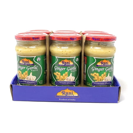 Rani Ginger-Garlic Cooking Paste 10.58oz (300g) ~ Pack of 6 ~ Vegan | Glass Jar | Gluten Free | NON-GMO | No Colors | Indian Origin
