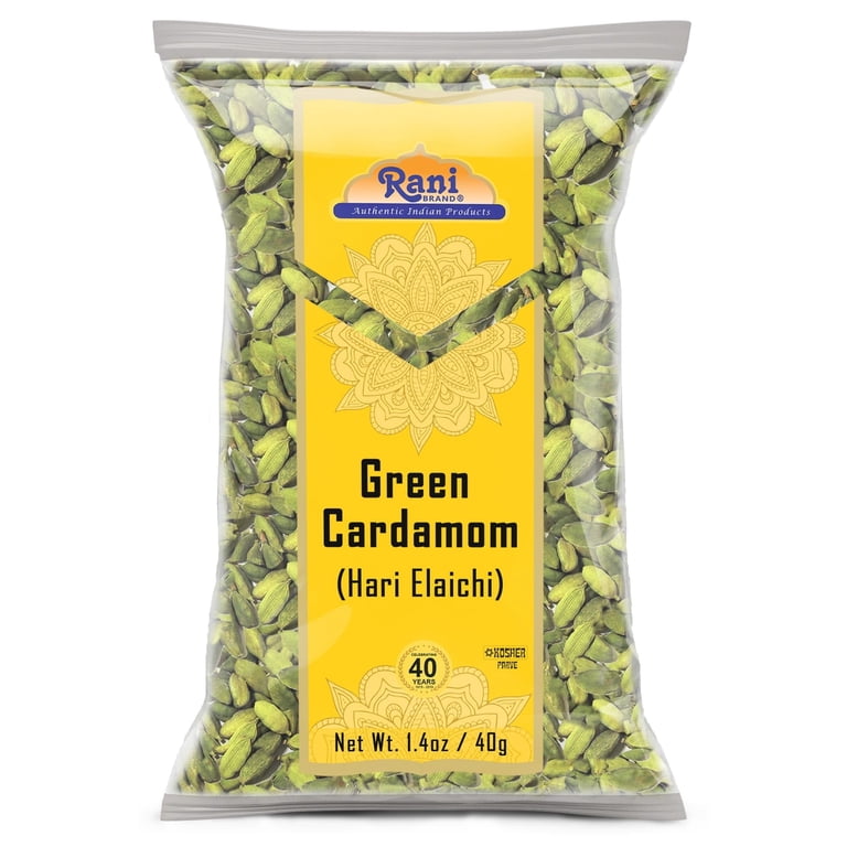 Organic Green Cardamom Whole Pods – USDA Certified, Kosher, 100% Raw From India (1/4 LB / 4oz Resealable Bag)