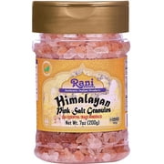Rani Himalayan Pink Salt Granules (84 Essential Trace Minerals) 7oz (200g) PET Jar ~ All Natural | Vegan | Gluten Friendly | NON-GMO | Kosher | Indian Origin