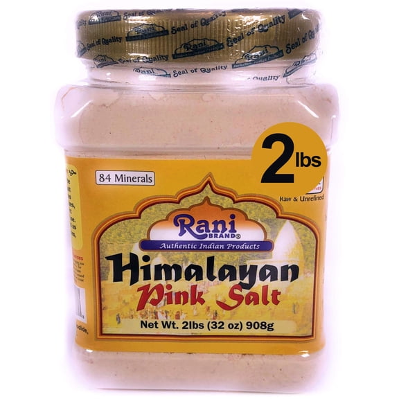Rani Himalayan Pink Salt Powder (84 Essential Trace Minerals) 32oz (2lbs) 908g PET Jar ~ All Natural | Vegan | Gluten Friendly | NON-GMO | Indian Origin