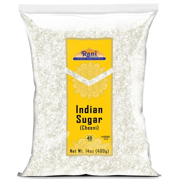 Rani Indian Sugar (Cheeni) 14oz (400g) ~ All Natural | Gluten Friendly | No Colors | Kosher | Vegan | Indian Origin