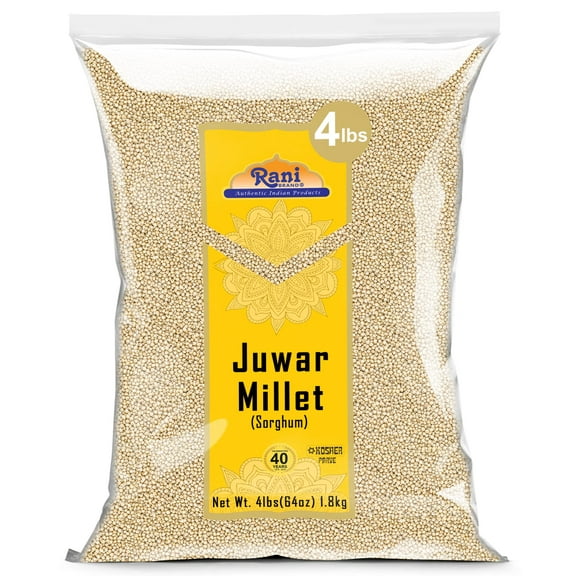 Rani Juwar Millet (Sorghum) Whole Ancient Grain Seeds 64oz (4lbs) 1.81kg ~ All Natural | Gluten Friendly | NON-GMO | Kosher | Vegan | Indian Origin