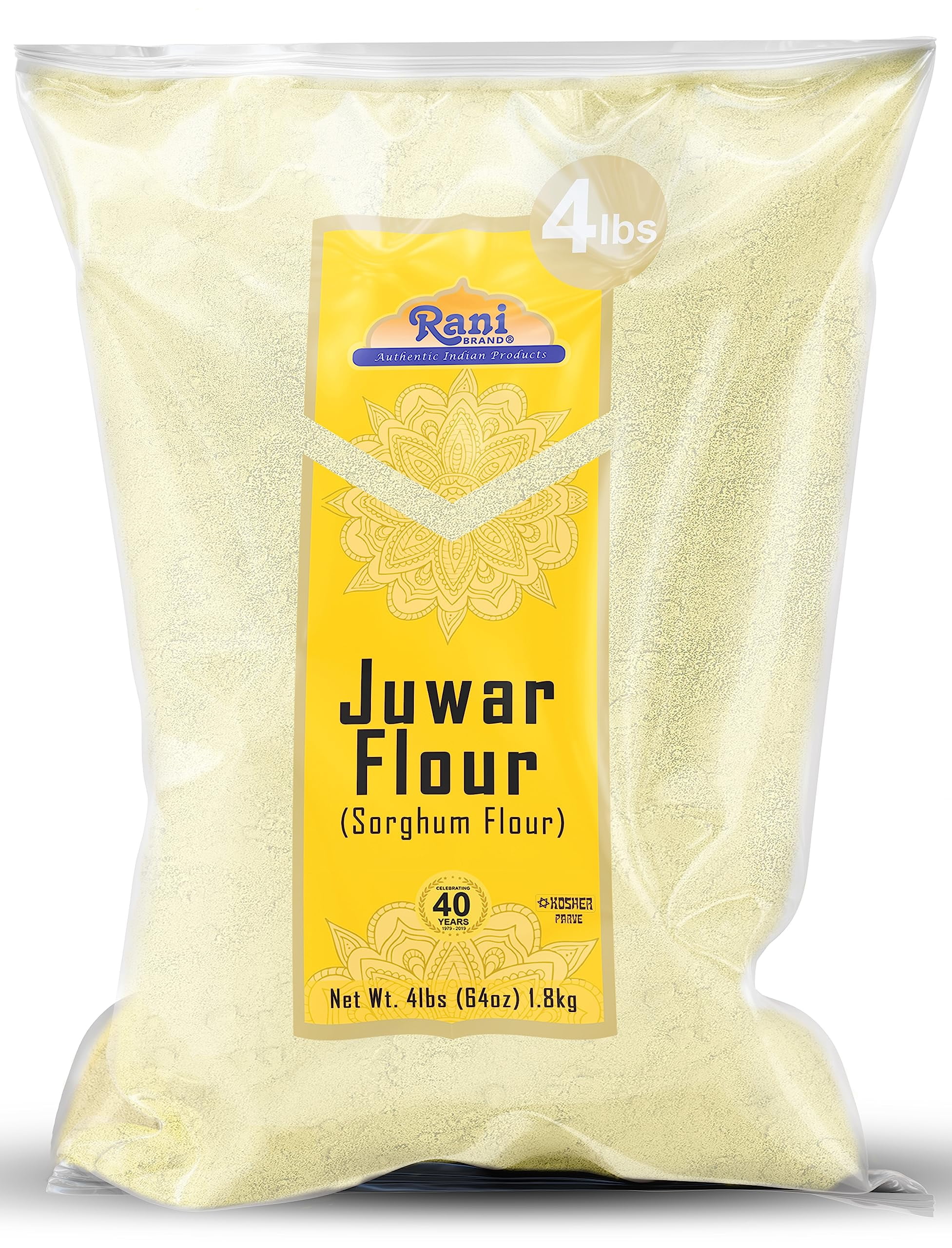 Rani Juwar Flour, 64oz (4lbs) 1.81kg Bulk All Natural, Salt