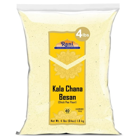 Rani Kala Chana Besan (Chick Peas Flour) 64oz (4lbs) 1.81kg Bulk ~ All Natural | Vegan | Gluten Friendly | NON-GMO | Kosher | Indian Origin