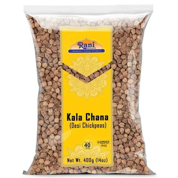 Rani Kala Chana (Desi Chickpeas Chana with skin)14oz (400g) ~ All Natural | Gluten Friendly | NON-GMO | Kosher | Vegan | Indian Origin