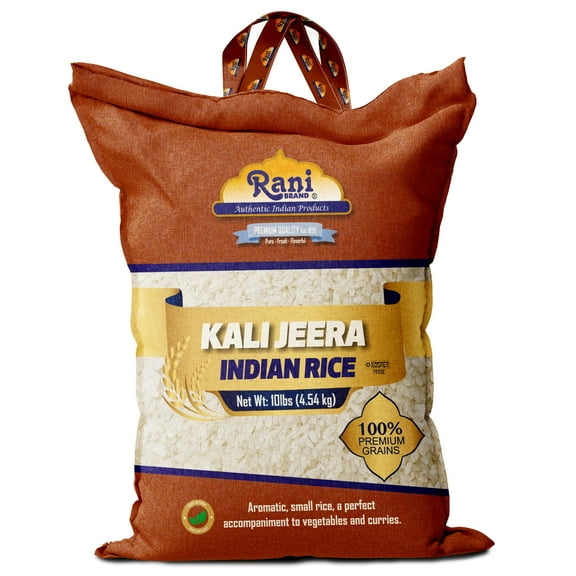 Rani Kali Jeera Indian Rice 160oz (10lbs) 4.54kg Cloth Bag ~ All Natural | Gluten Friendly | Vegan | Kosher | Export Quality | Indian Origin