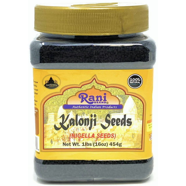 Rani Kalonji Seeds Whole (Black Seed, Nigella Sativa, Black Cumin) Spice 16oz (454g) PET Jar, All Natural ~ Gluten Friendly | NON-GMO | Vegan | Indian Origin