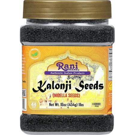 Rani Kalonji Seeds Whole (Black Seed, Nigella Sativa, Black Cumin) Spice 16oz (454g) PET Jar, All Natural ~ Gluten Friendly | NON-GMO | Vegan | Indian Origin