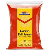 Rani Kashmiri Chilli Powder (Deggi Mirch, Low Heat) Ground Indian Spice 7oz (200g) ~ All Natural, Salt-Free | Kosher | Vegan | Gluten Friendly | Perfect for Deviled Eggs & other low heat dishes