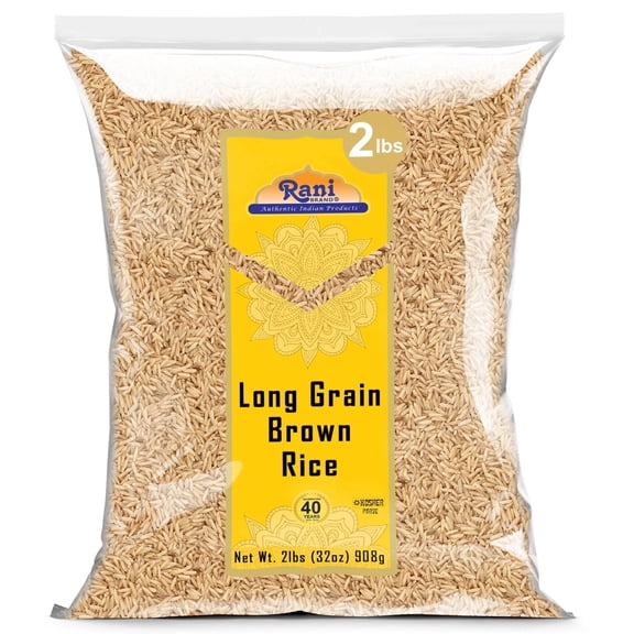 Rani Long Grain Brown Rice 32oz (2lbs) 908g ~ All Natural | Gluten Friendly | Vegan | Non-GMO | Kosher