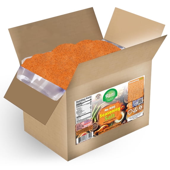 Rani No MSG Seasoning Salt (All Purpose Seasonign Salt) 400oz (25lbs) 11.36kg Bulk Box ~ All Natural | Gluten Friendly | NON-GMO | Kosher | Vegan