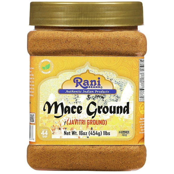 Rani Mace Ground (Javathri) Powder, Spice 16oz (1lb) 454g PET Jar ~ All Natural | Vegan | Gluten Friendly | NON-GMO | Kosher | Indian Origin