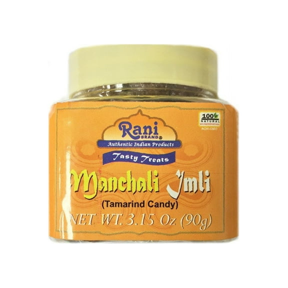 Rani Manchali Imli (Tamarind and Mango Candy) 3.15oz (90g) Individually Wrapped, PET Jar ~ All Natural | Vegan | Gluten Friendly | NON-GMO | Indian Origin & Taste
