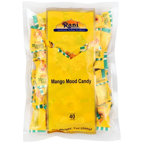 Rani Mango Mood Candy 7oz (200g) Individually Wrapped ~ Indian Tasty Treats | Vegan | Gluten Friendly | NON-GMO | Indian Origin