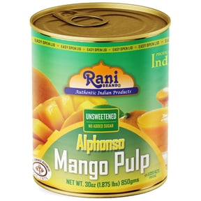 Rani Mango Pulp Puree (Makes Mango Lassi Shakes) Alphonso Unsweetened 30oz (1.875lbs) 850g ~ Kosher | All Natural | NON-GMO | Vegan | No colors | Gluten Friendly | Indian Origin