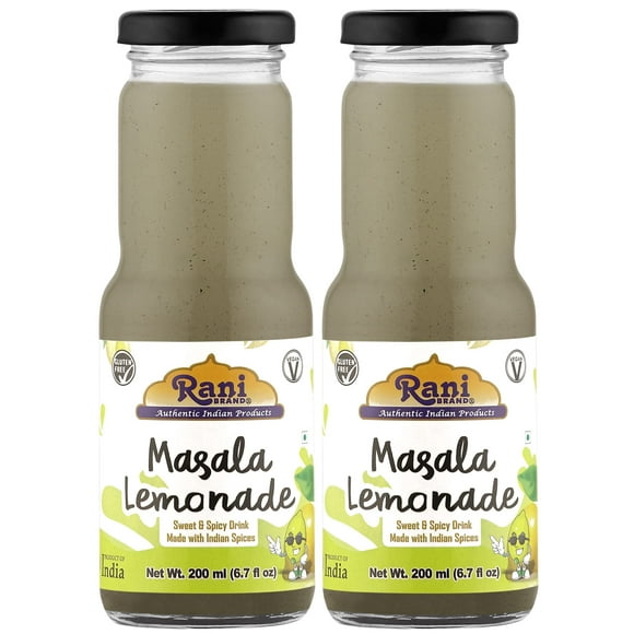 Rani Masala Lemonade 6.7 fl oz (200 ml) Glass Bottle, Pack of 2 ~ Indian Fruit Beverage | Vegan | Gluten Free | NON-GMO | Indian Origin