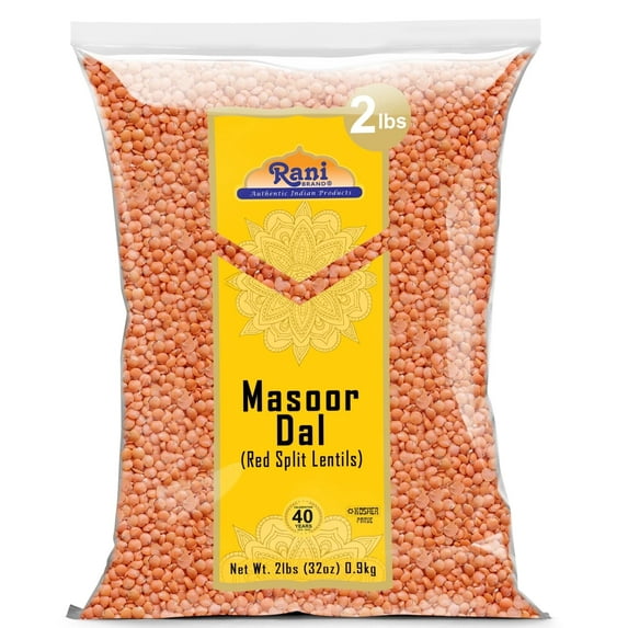 Rani Masoor Dal (Indian Red Lentils) Split Gram, 32oz (2lbs) 907g ~ All Natural | Gluten Friendly | NON-GMO | Kosher | Vegan | Indian Origin