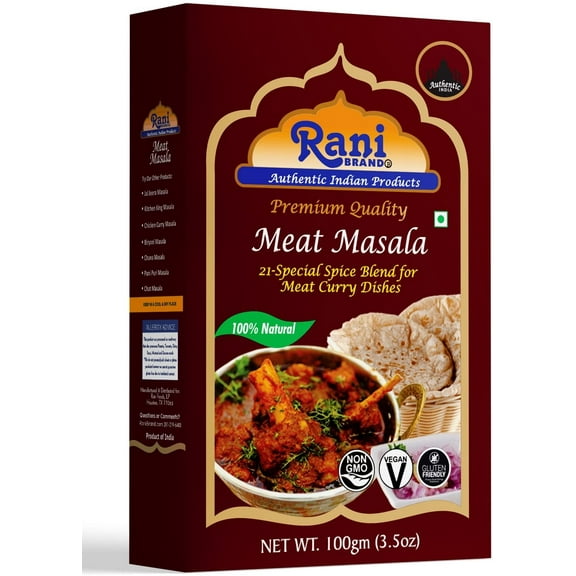 Rani Meat Curry Masala 21-Spice Blend 3.5oz (100g) ~ All Natural | Vegan | No Colors | Gluten Friendly | NON-GMO | Indian Origin