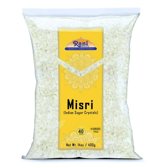 Rani Misri (Indian Sugar Crystals) 14oz (400g) ~ All Natural | Gluten Friendly | No Colors | Vegan | Kosher | Indian Origin