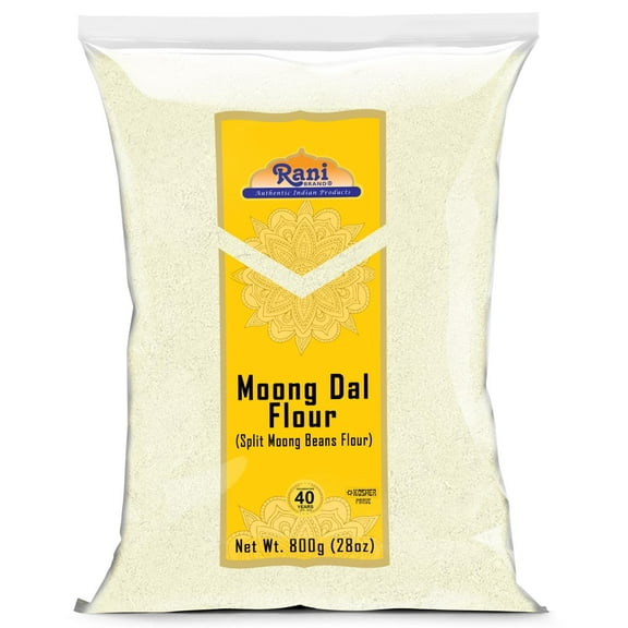 Rani Moong Flour (Mung Bean Flour, Green Gram Flour) 28oz (1.75lbs) 800g ~ All Natural | Vegan | Gluten Friendly | NON-GMO | Kosher | Indian Origin