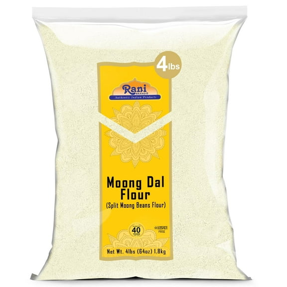 Rani Moong Flour (Mung Bean Flour, Green Gram Flour) 64oz (4lbs) 1.81kg Bulk ~ All Natural | Vegan | Gluten Friendly | NON-GMO | Kosher | Indian Origin