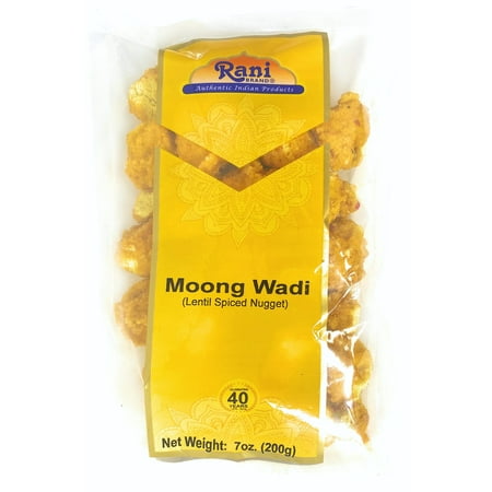 Rani Moong Wadi (Vadi), Lentil Spiced Nugget / Chunks 7oz (200g) ~ High Protein, All Natural | Vegan | No Colors | Indian Origin