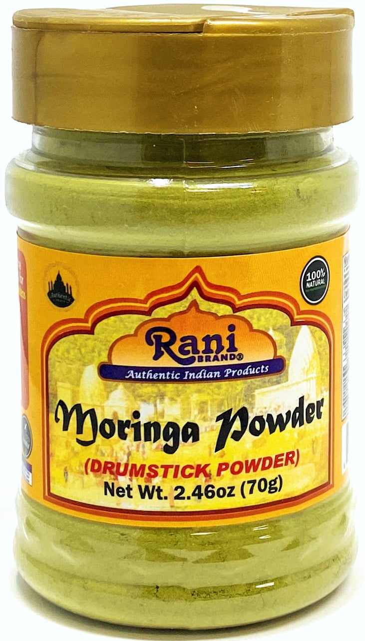 Rani Moringa Powder Drumstick Powder 2.46oz 70g PET Jar 100