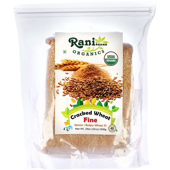 Rani Organic Cracked Wheat Fine (Kansar/Bulgur Wheat#1) 32oz (2lbs) 908g ~ All Natural | Vegan | NON-GMO | Indian Origin | USDA Certified Organic