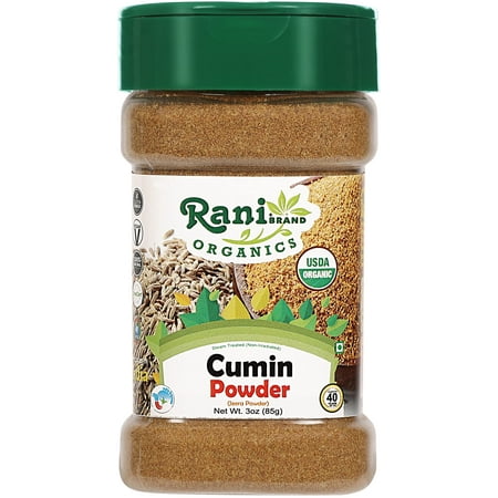 Rani Organic Cumin Powder (Jeera Powder) 3oz (85g) PET Jar ~ All Natural | Vegan | Gluten Friendly | NON-GMO | Indian Origin | USDA Certified Organic
