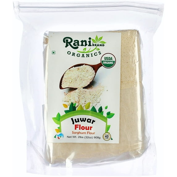 Rani Organic Juwar (Sorghum) Flour 32oz (2lbs) 908g ~ All Natural | Vegan | Gluten Friendly | NON-GMO | Indian Origin | USDA Certified Organic