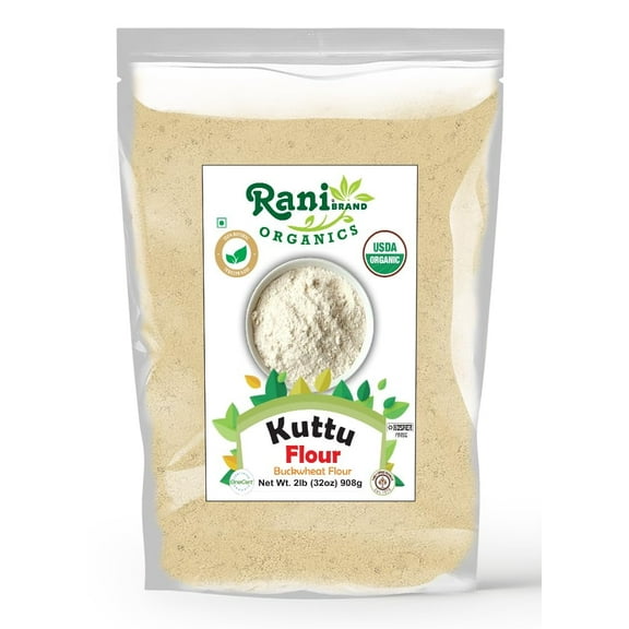Rani Organic Kuttu (Buckwheat) Flour 32oz (2lbs) 908g Bulk ~ All Natural | Gluten Friendly | NON-GMO | Kosher | Vegan | Indian Origin | USDA Organic Certified