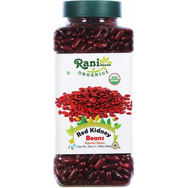 Rani Organic Red Kidney Beans (Rajmah Beans) Light 28oz (800g) PET Jar