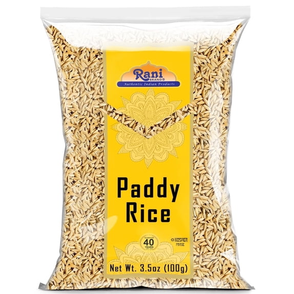 Rani Paddy Rice (Raw Unfinished Rice) 3.5oz (100g) ~ All Natural | Vegan | Gluten Friendly | NON-GMO | Kosher