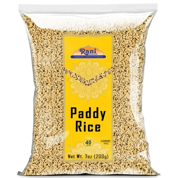Rani Paddy Rice (Raw Unfinished Rice) 7oz (200g) ~ All Natural | Vegan | Gluten Friendly | NON-GMO | Kosher | Product of USA