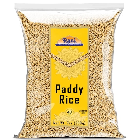 Rani Paddy Rice (Raw Unfinished Rice) 7oz (200g) ~ All Natural | Vegan | Gluten Friendly | NON-GMO | Kosher