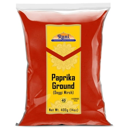 Rani Paprika (Deggi Mirch, Low Heat) Spice Powder, Ground 14oz (400g) ~ All Natural, Salt-Free | Vegan | No Colors | Gluten Friendly | NON-GMO | Indian Origin