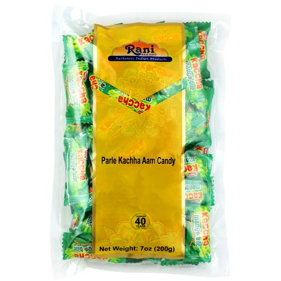 Rani Parle Kachha Aam Candy 7oz (200g) Individually Wrapped ~ Indian Tasty Treats | Vegan | Gluten Friendly | NON-GMO | Indian Origin